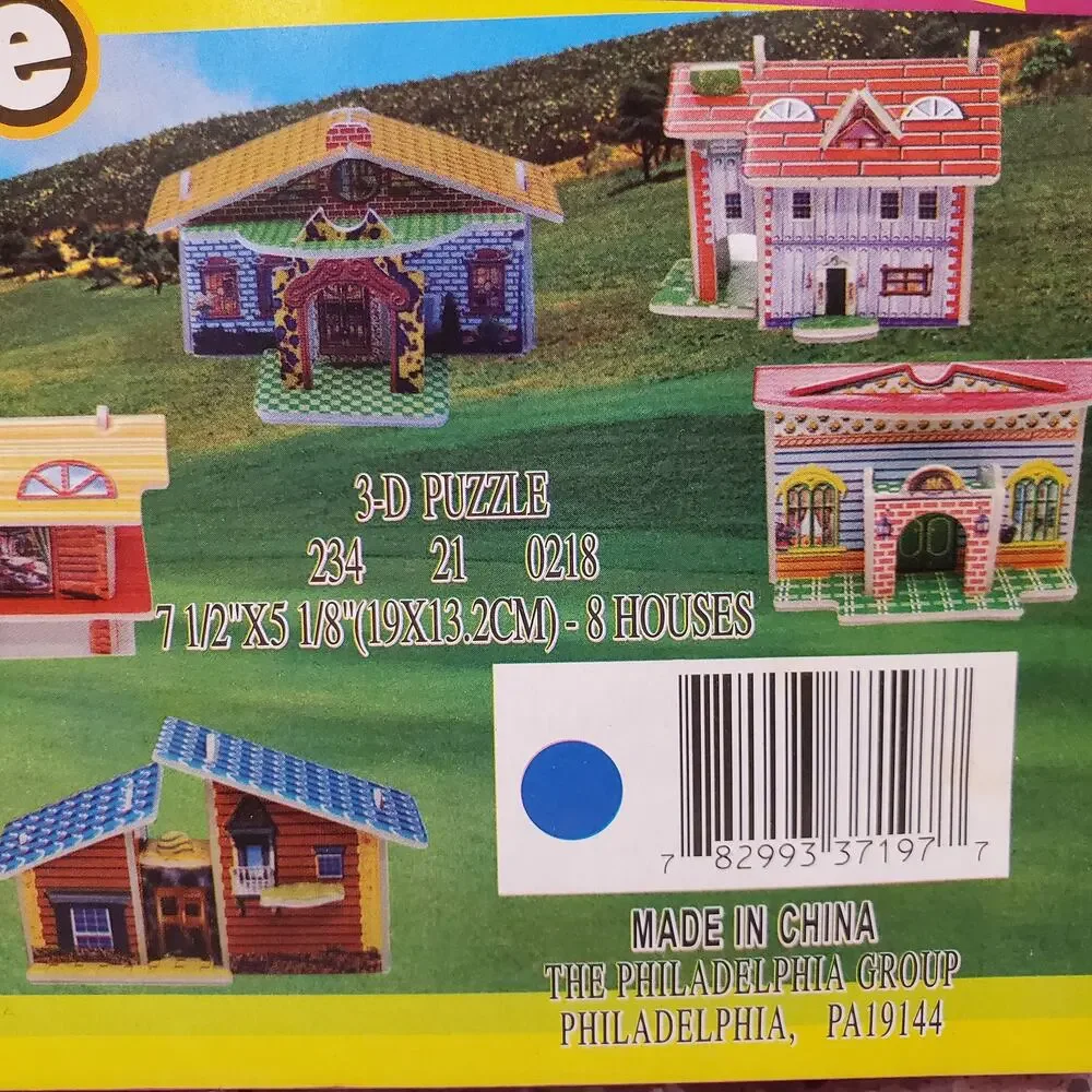 Family Fun Nite 3D Puzzles Town Model 8 Assorted Puzzles Vintage Toys